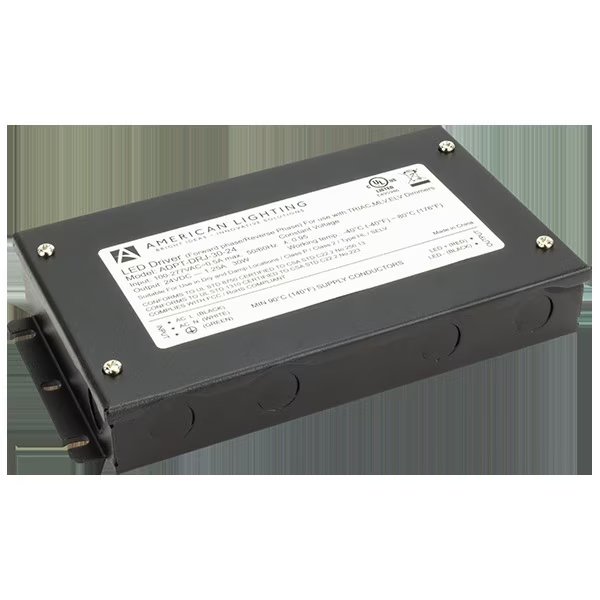 24V 30W Low-Voltage Driver, ADPT-DRJ-30-24, American Lighting, Mfr#: ADPT-DRJ-30-24